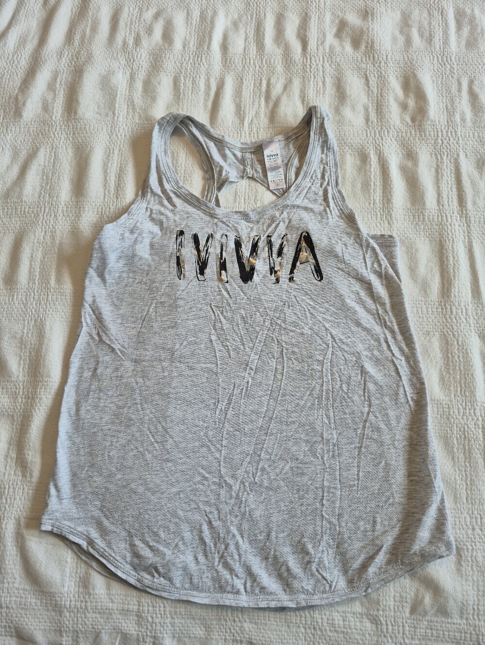 Ivivva girls size 12 gray tank top racerback VGUC
